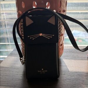 Kate Spade Black Cat Face Crossbody